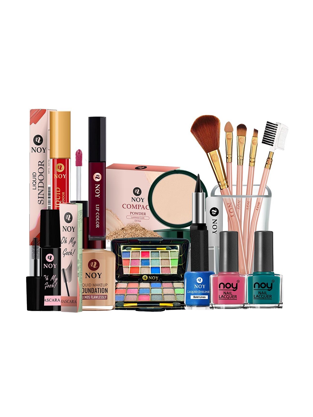 

NOY Set Of 15 Professional Blend Makeup Combo - 720, Maroon