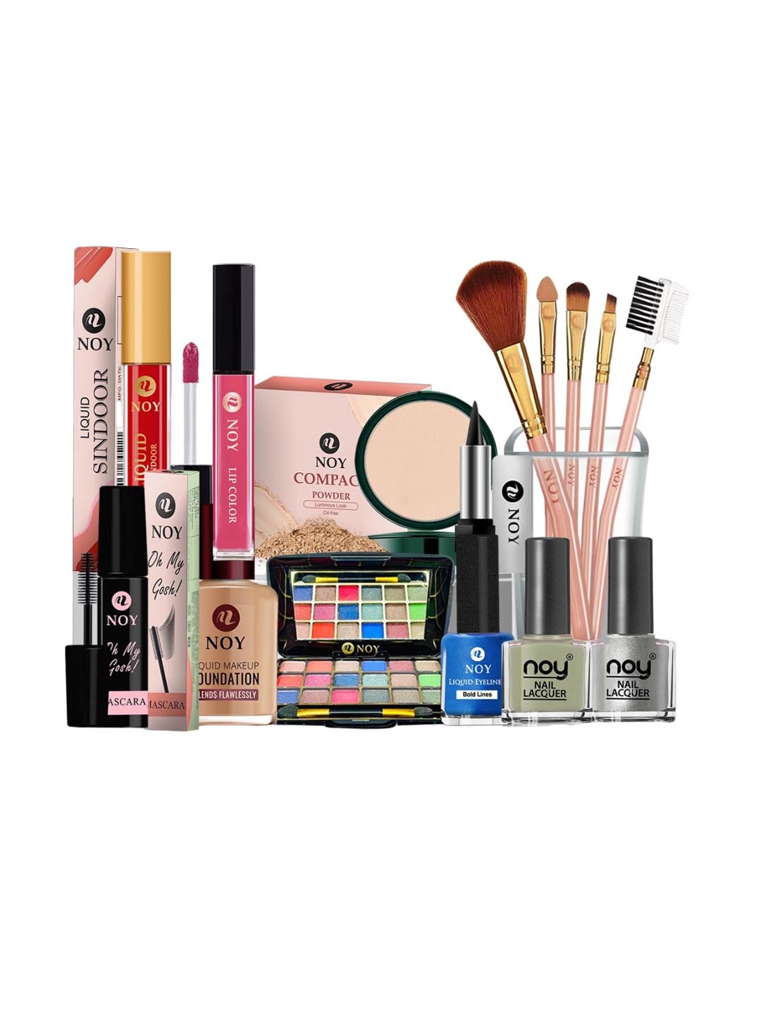 NOY 15Pcs Luxurious Beauty Essentials - Combo No. 1051, Multi