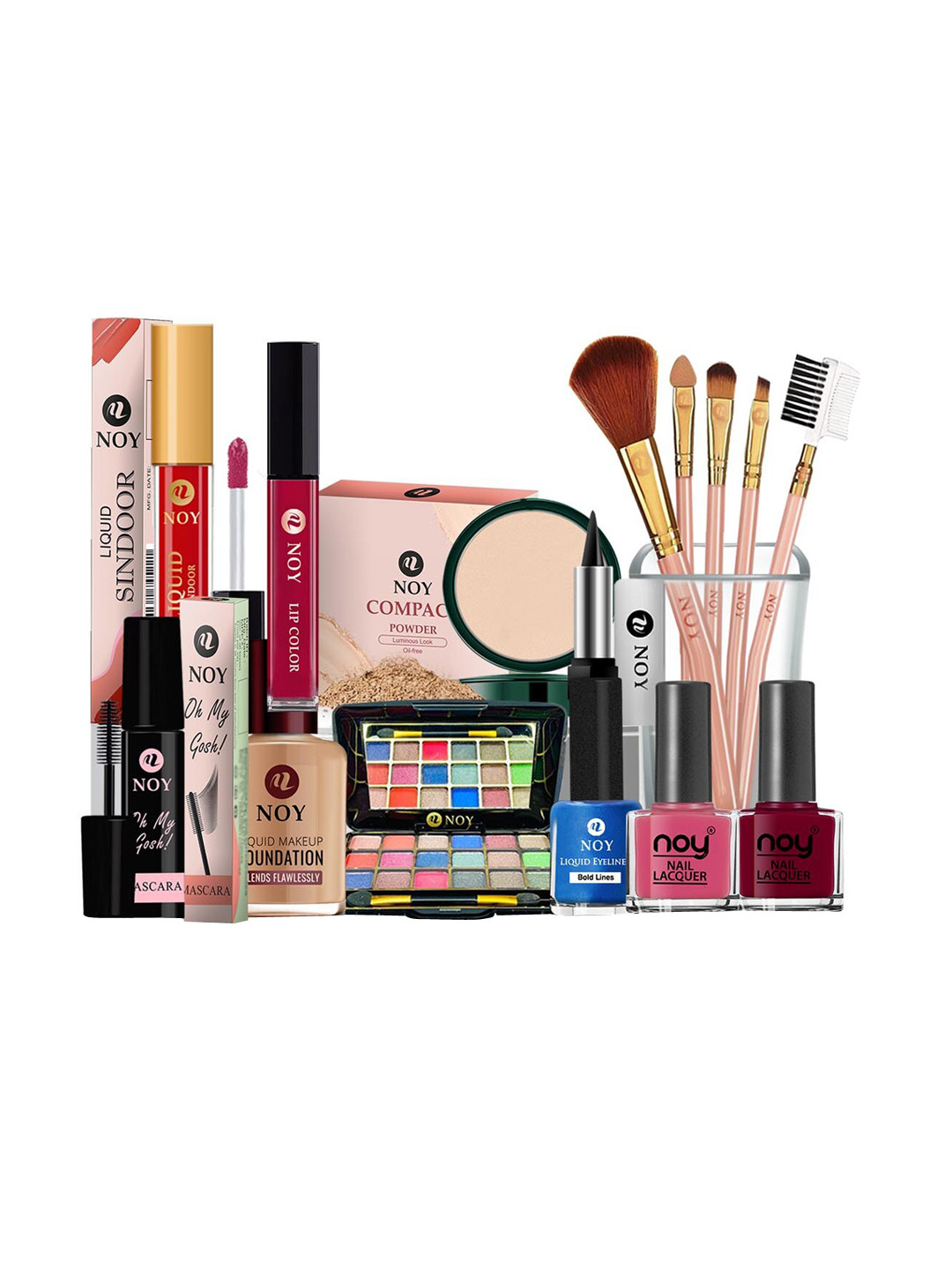 

NOY All In One 15Pcs Must-Have Pair For Gorgeous Results - Combo No. 740, Pink