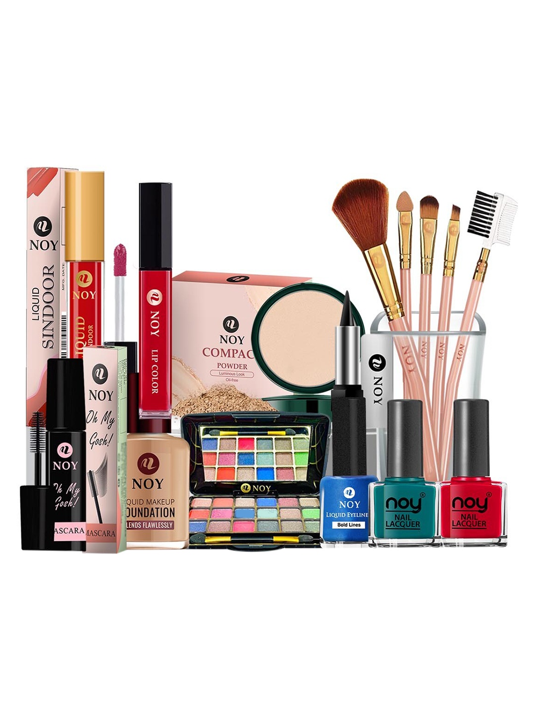 

NOY 15Pcs Professional Glamour - Combo No. 829, Red