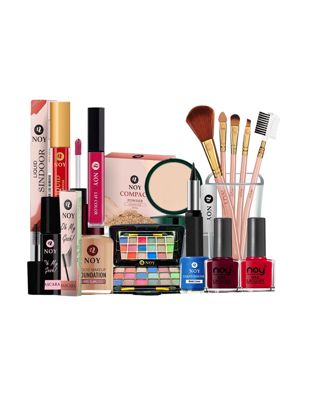 

NOY Set Of 15 Non Transfer Makeup Kit - 953, Multi