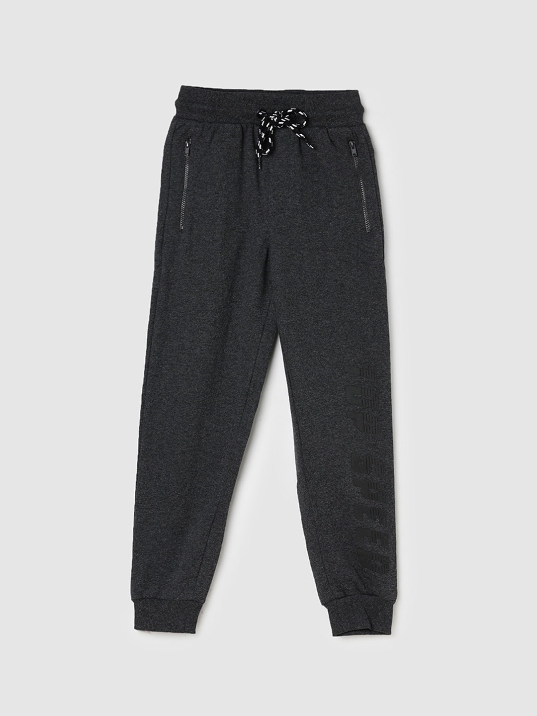 

max Boys Regular Fit Pure Cotton Joggers, Grey