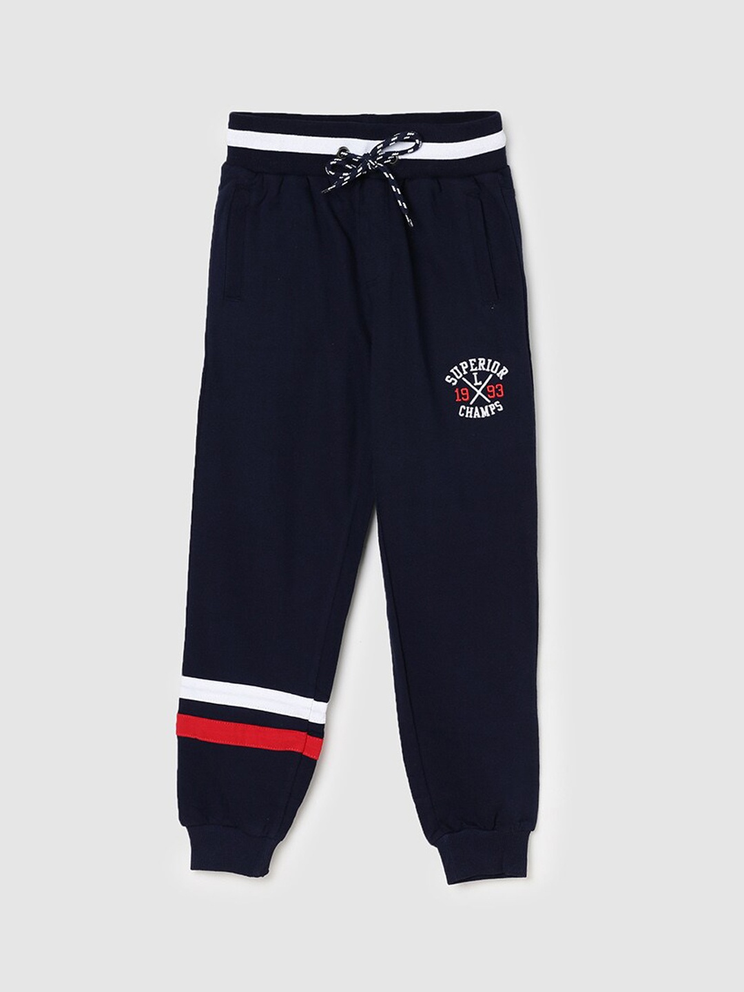 

max Boys Pure Cotton Joggers, Navy blue