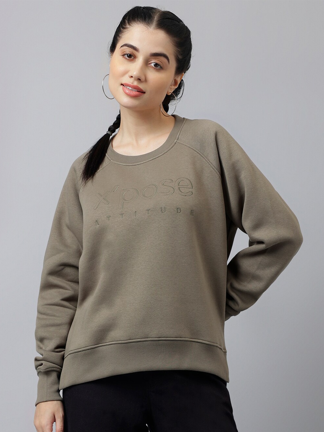 

Xpose Fleece Pullover Sweatshirt, Olive