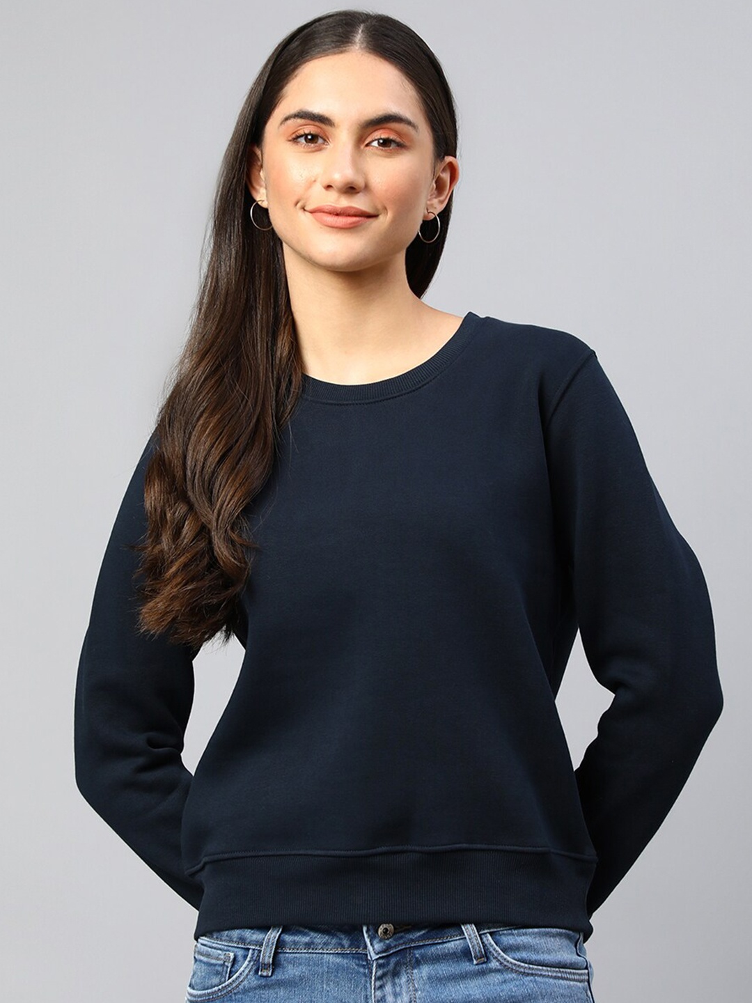 Xpose Wool Pullover Sweatshirt, Navy blue