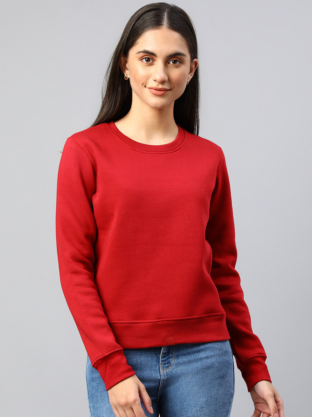 

Xpose Wool Pullover Sweatshirt, Red