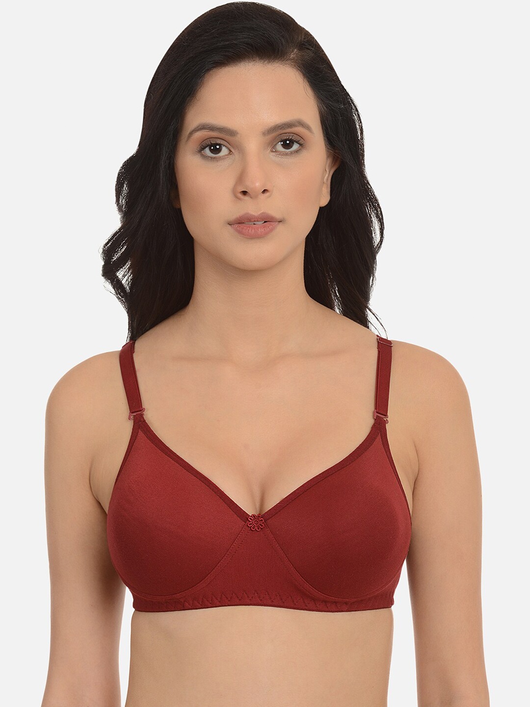 

mod & shy Medium Coverage Lightly Padded T-shirt Bra With All Day Comfort, Maroon