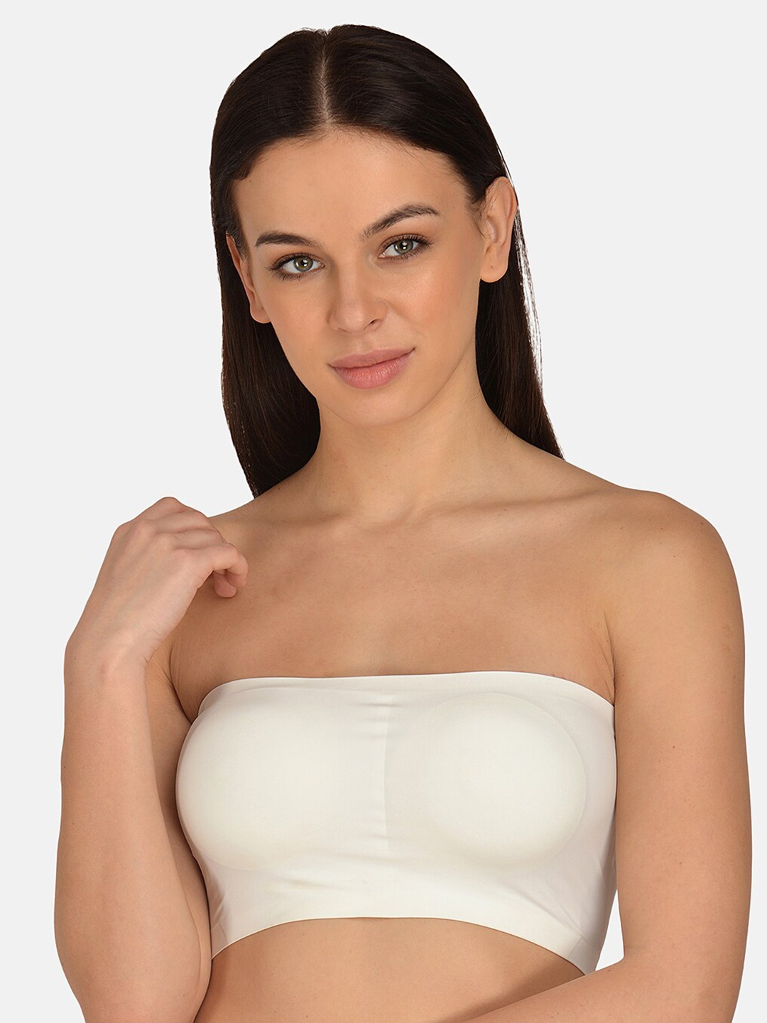 

mod & shy Full Coverage Lightly Padded Bralette Bra With All Day Comfort, Off white