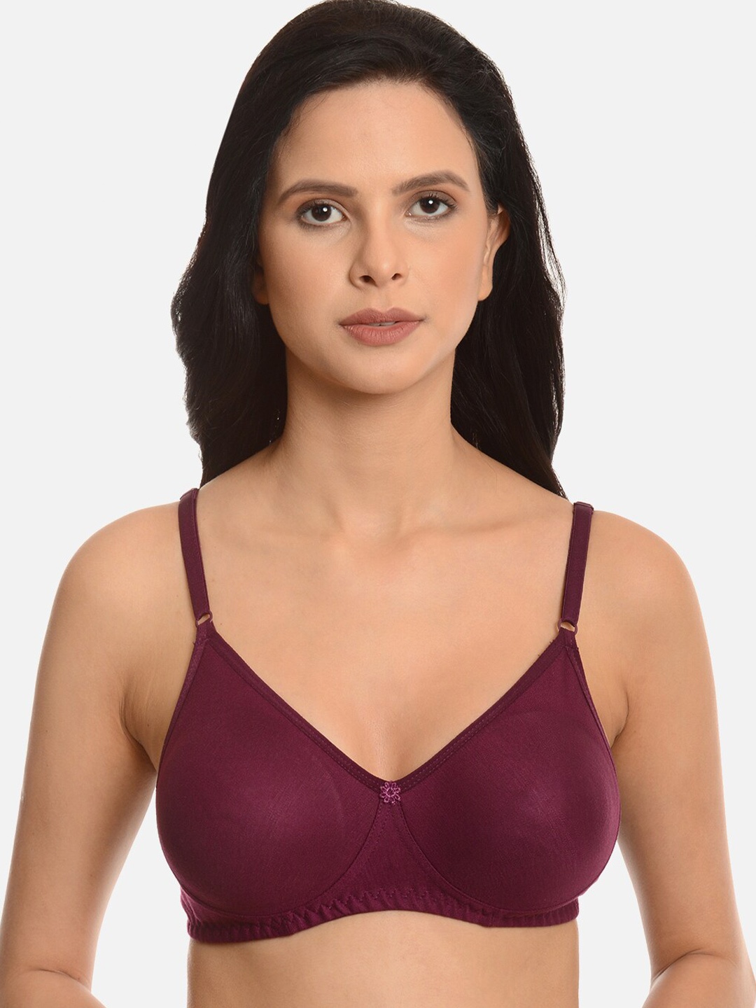 

mod & shy Non Padded Full Coverage T-shirt Bra With All Day Comfort, Burgundy