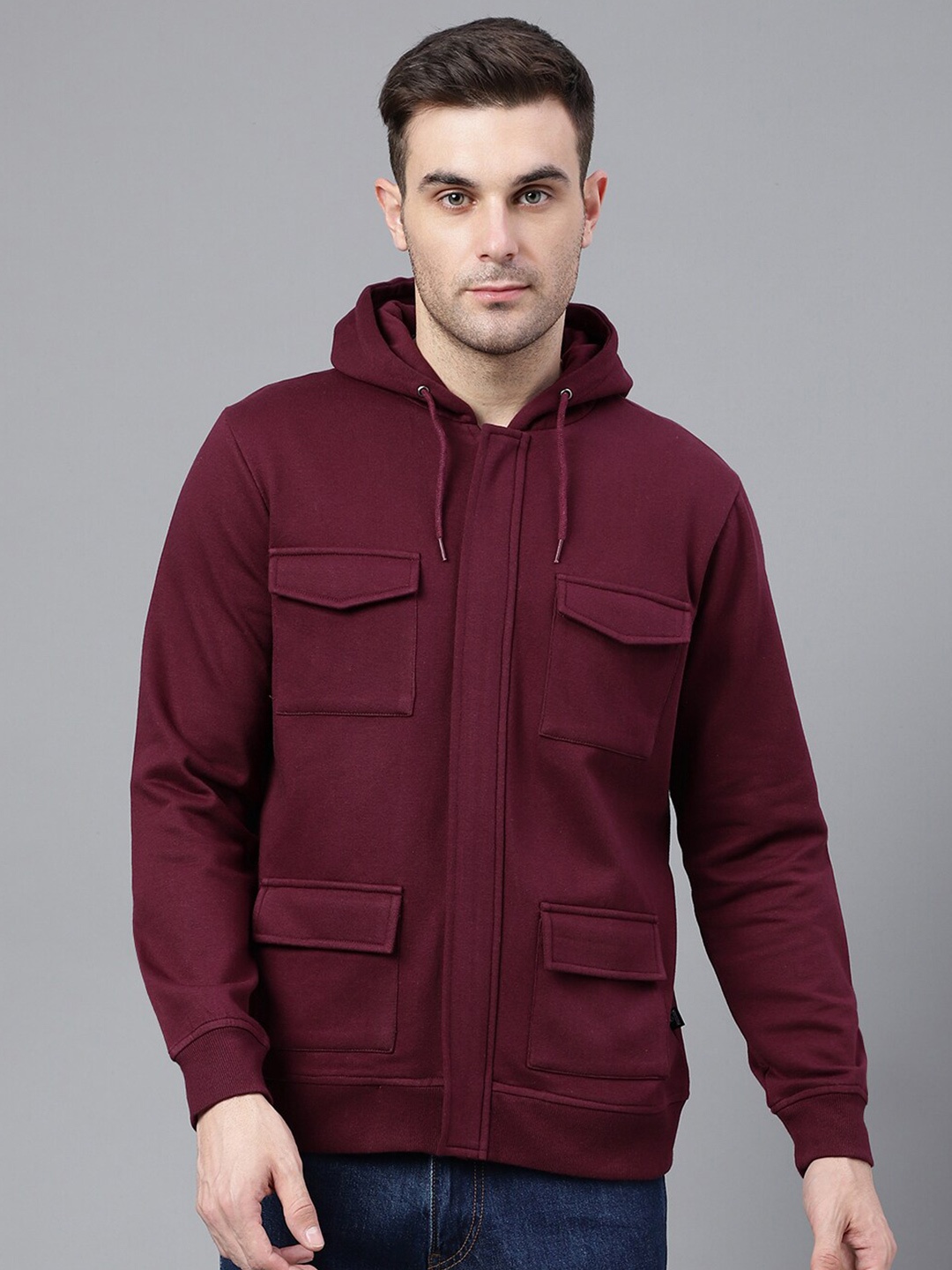 

Hancock Hooded Fleece Tailored Jacket, Burgundy