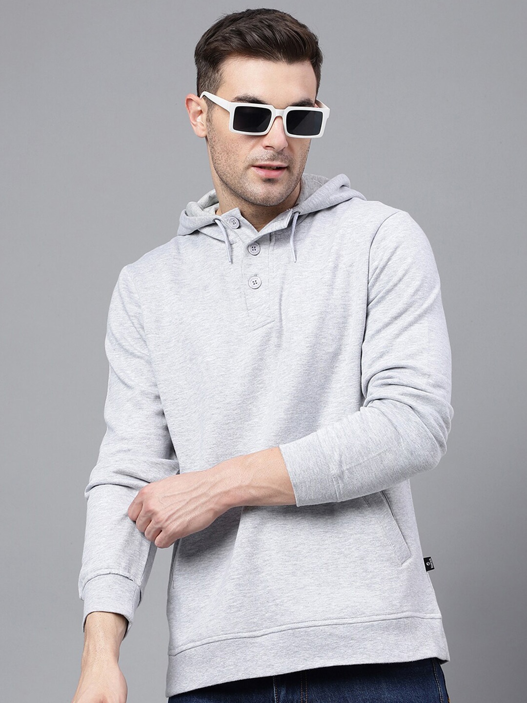 

Hancock Hooded Anti Odour Fleece Sweatshirt, Grey melange