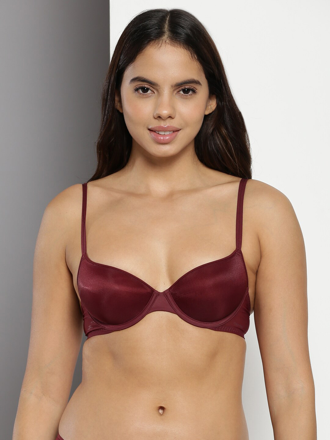 

Calvin Klein Half Coverage Lightly Padded Everyday Bra With All Day Comfort, Red