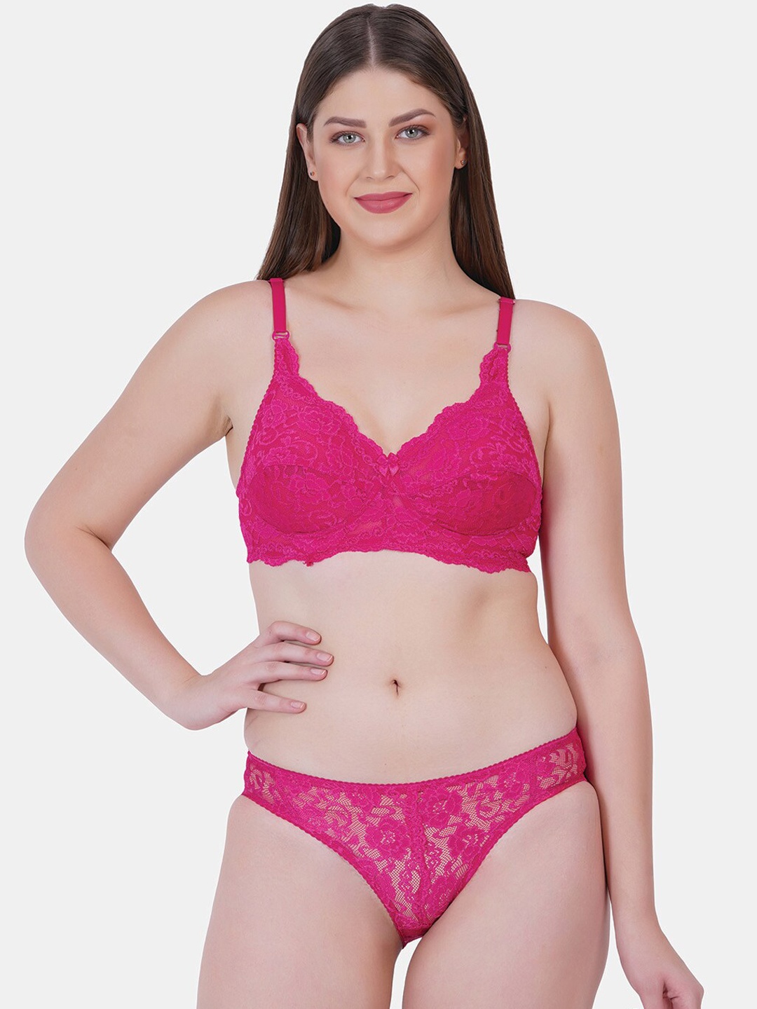 

Reveira Floral Laced Lingerie Set Camila-Rani-30, Fuchsia