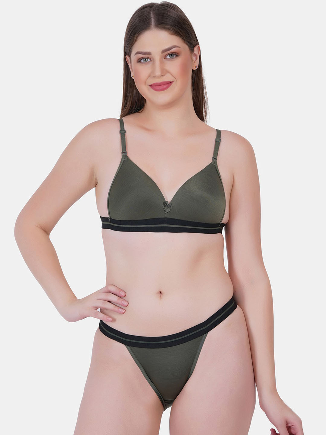 

Reveira Non Padded Lingerie Set Julia-Green-30, Olive