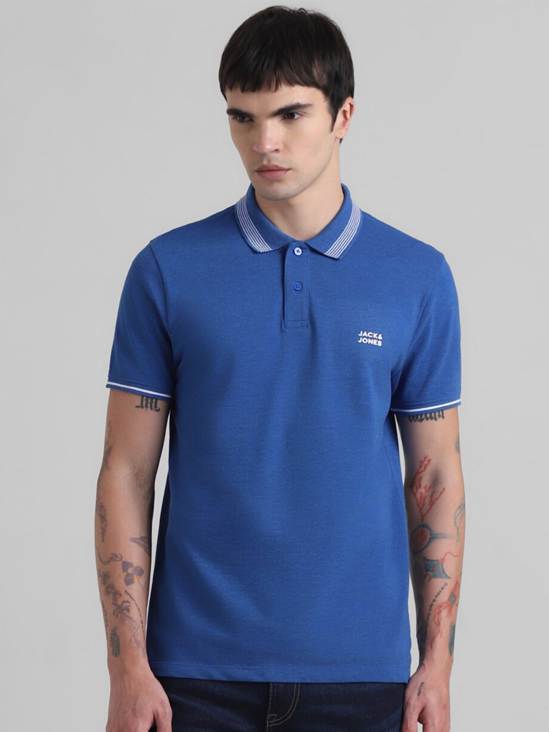 

Jack & Jones Polo Collar Slim Fit T-shirt, Blue