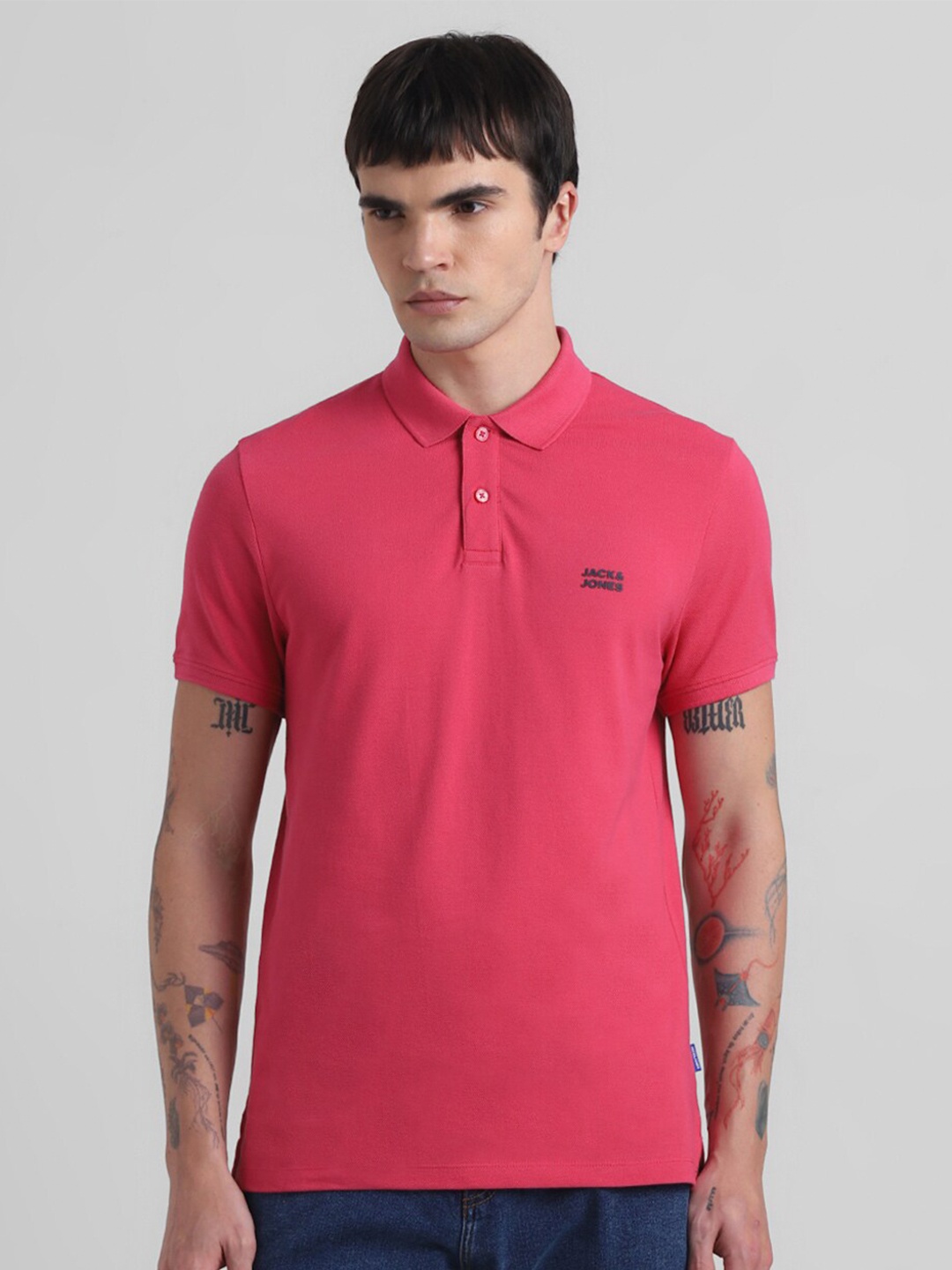 

Jack & Jones Polo Collar Slim Fit T-shirt, Red