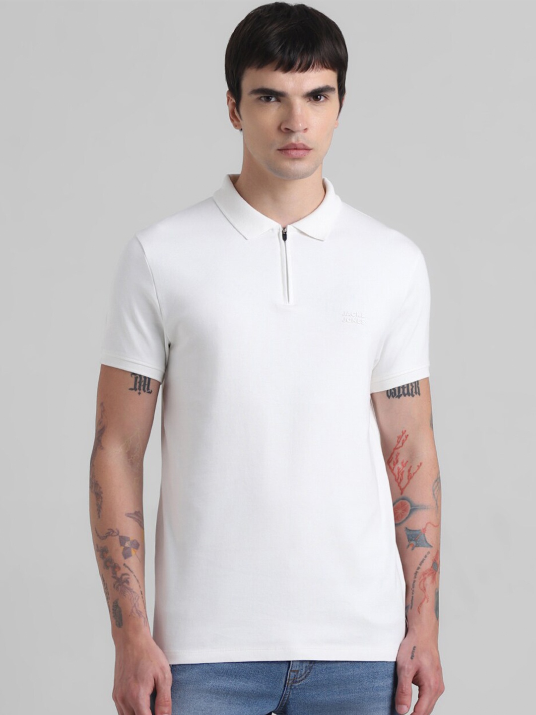 

Jack & Jones Polo Collar Slim Fit T-shirt, White