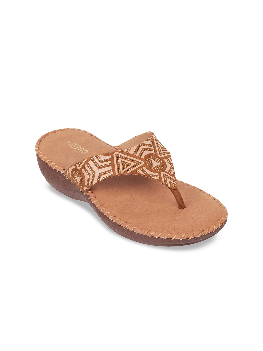

Metro Embellished Open Toe Comfort Heels, Tan