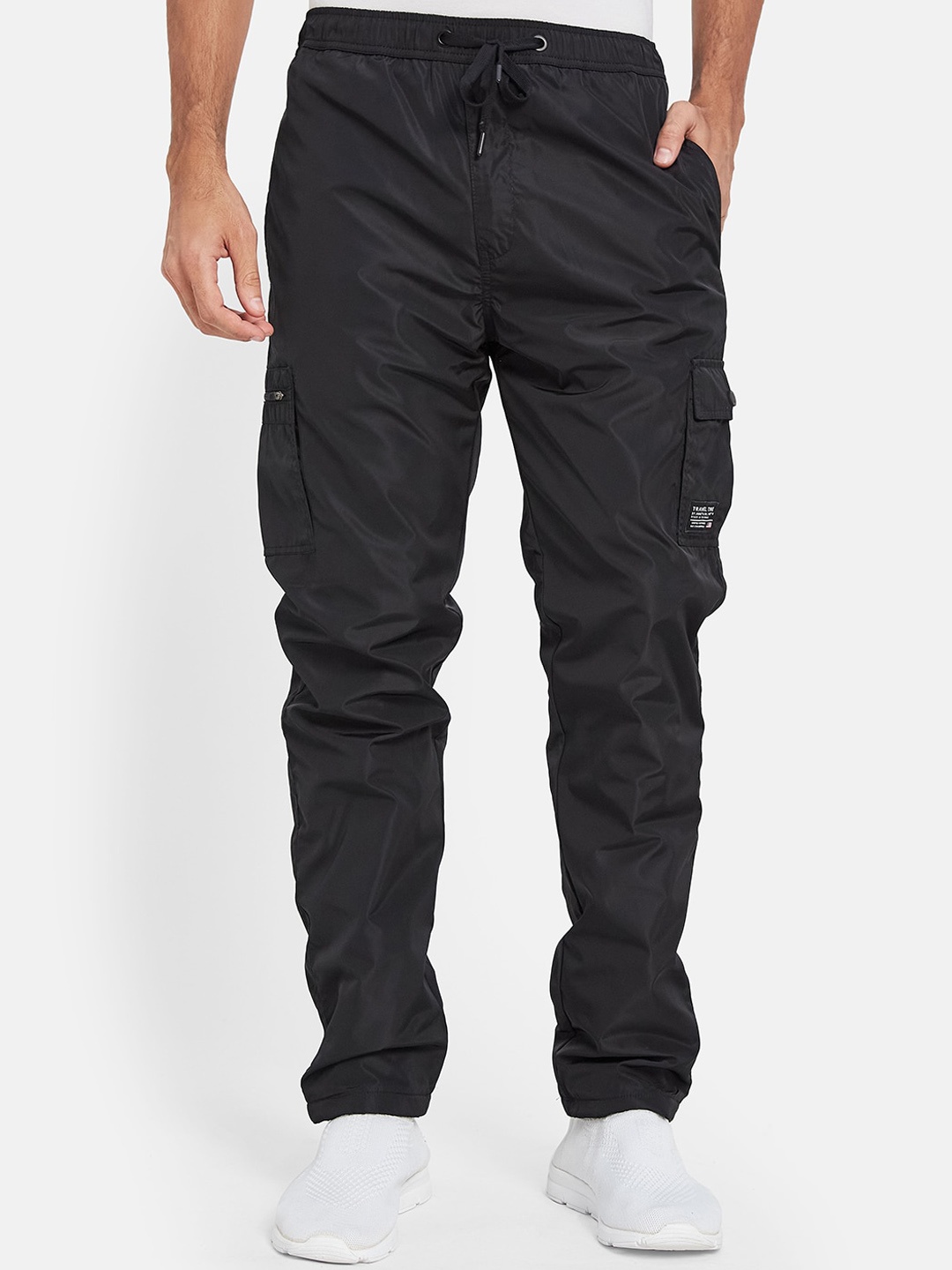 

Octave Men Cotton Mid-Rise Track Pant, Black