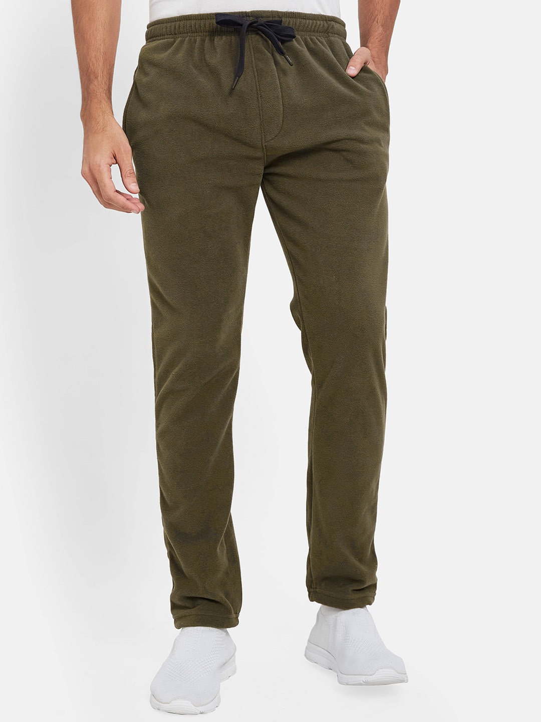 

Octave Men Mid-Rise Fleece Track Pants, Brown