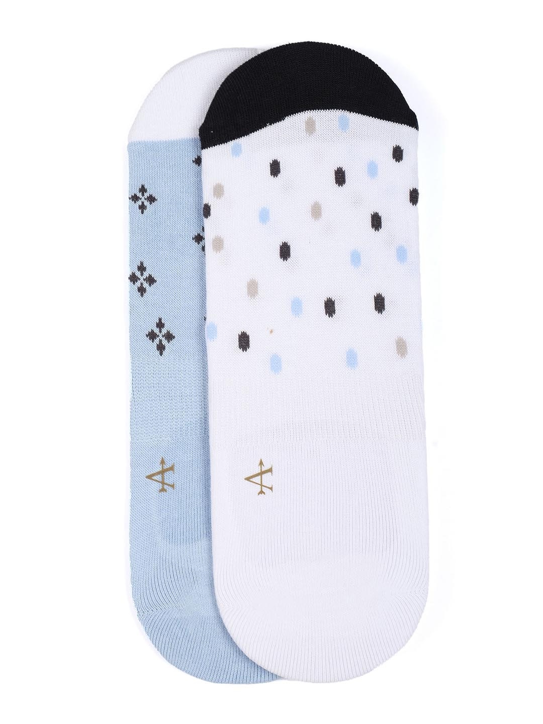 

Arrow Men Pack Of 2 Patterned Cotton Breathable Shoe Liners Socks, White