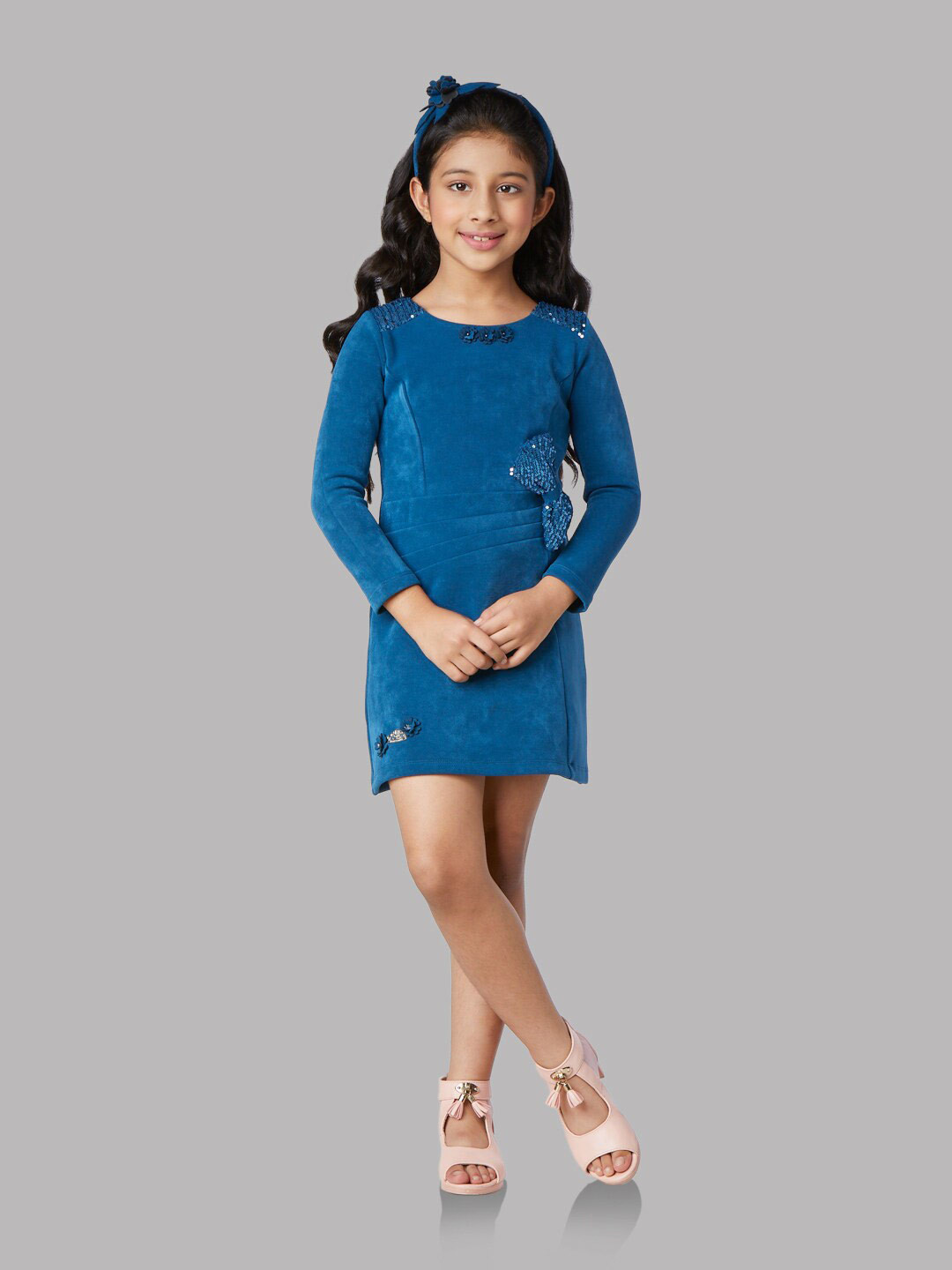 

Peppermint Girls Sheath Party Dress, Teal