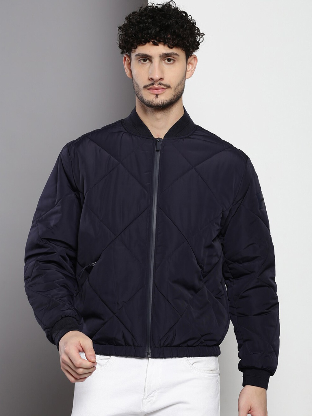 

Calvin Klein Mock Collar Bomber jacket, Navy blue