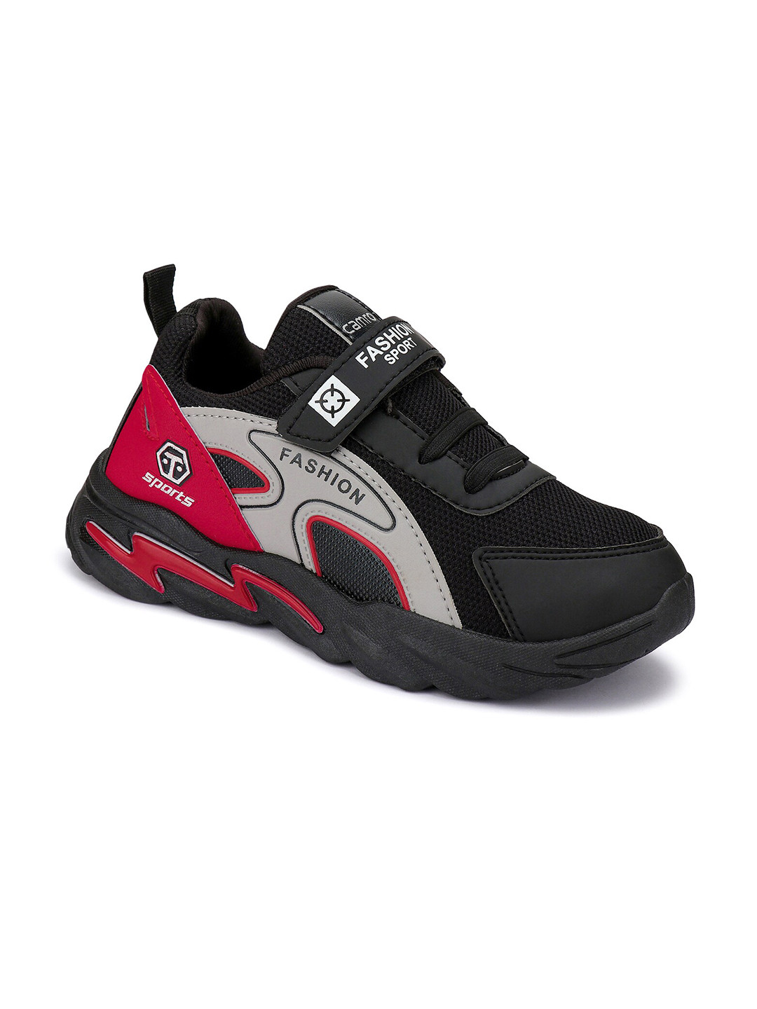 

CAMRO Boys Mesh Running Sports Shoes, Black