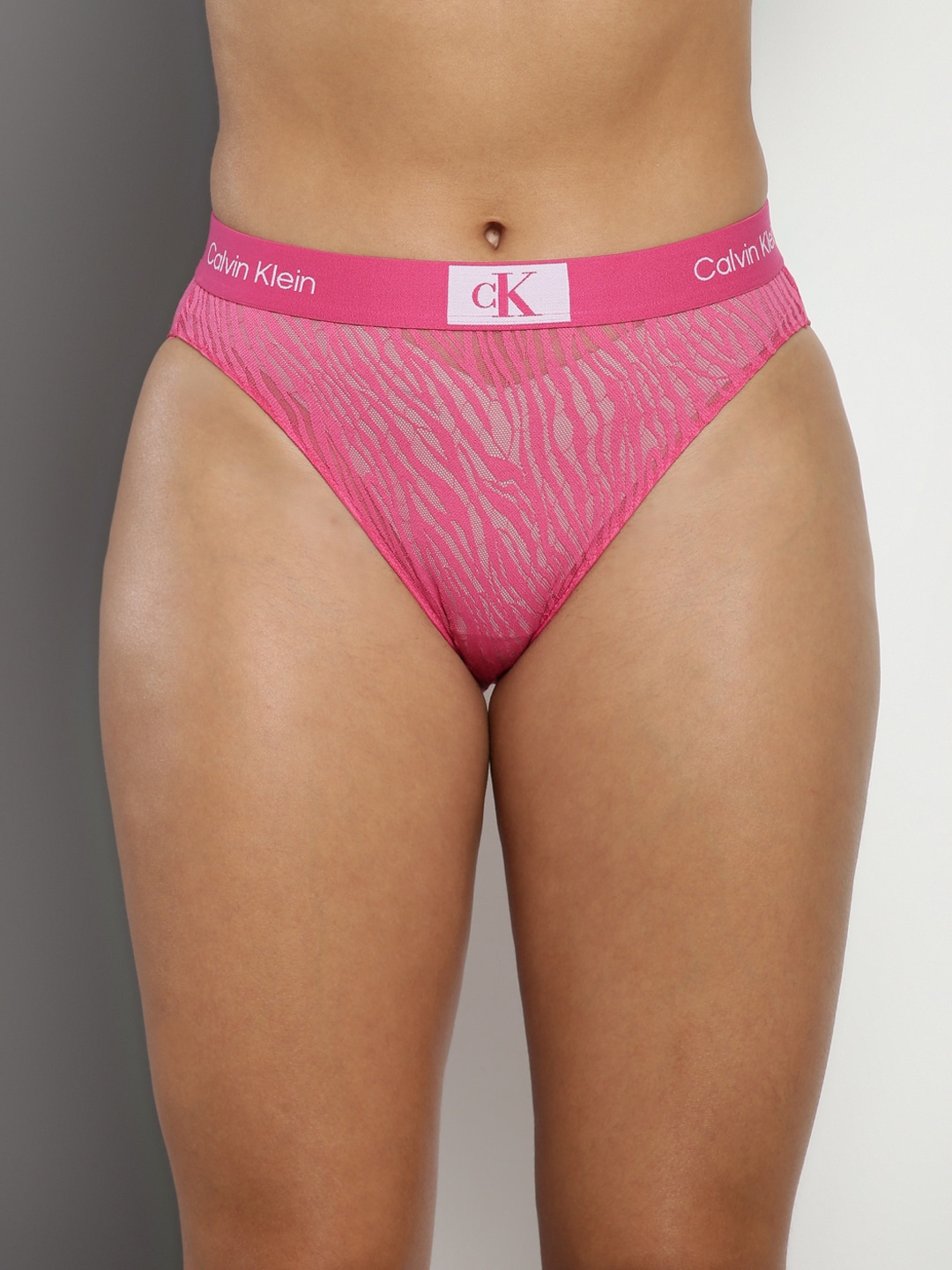 

Calvin Klein Self Design Outer Elastic Bikini Briefs, Pink