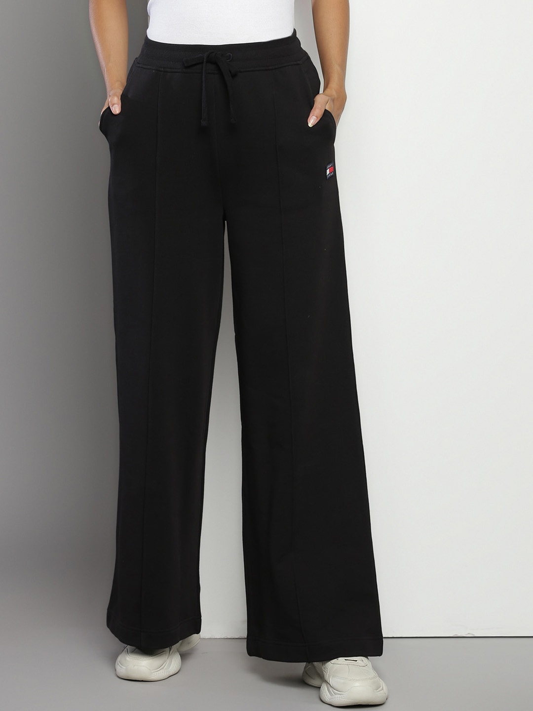 Tommy Hilfiger Women Cotton Track Pant, Black