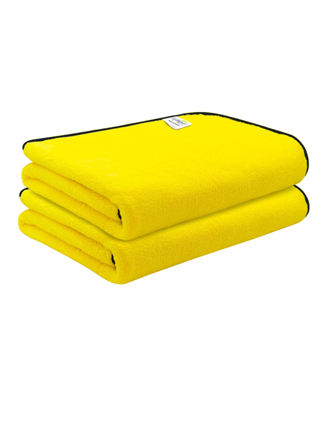 

Softspun Microfiber Yellow & Black 2 Pieces 300 GSM Anti-Bacterial Bath Towels