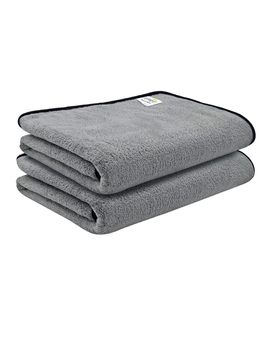 

Softspun Microfiber Grey & Black 2 Pieces 300 GSM Anti-Bacterial Bath Towels