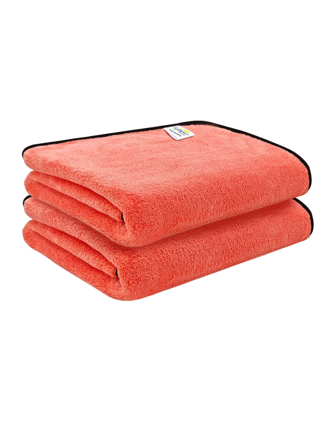 

Softspun Microfiber Peach & Black 2 Pieces 300 GSM Anti-Bacterial Bath Towels