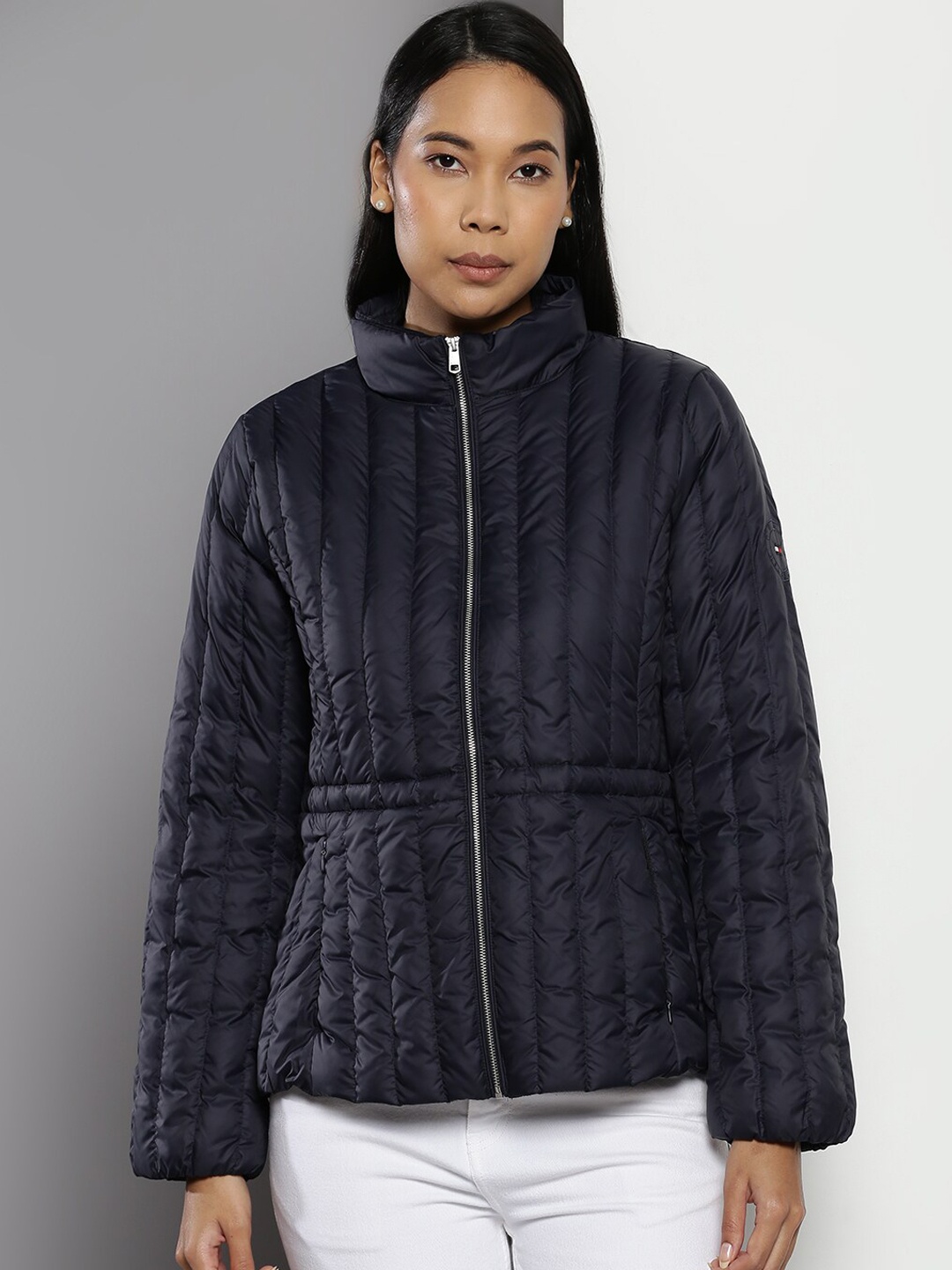 

Tommy Hilfiger Stand Collar Padded Jacket, Navy blue