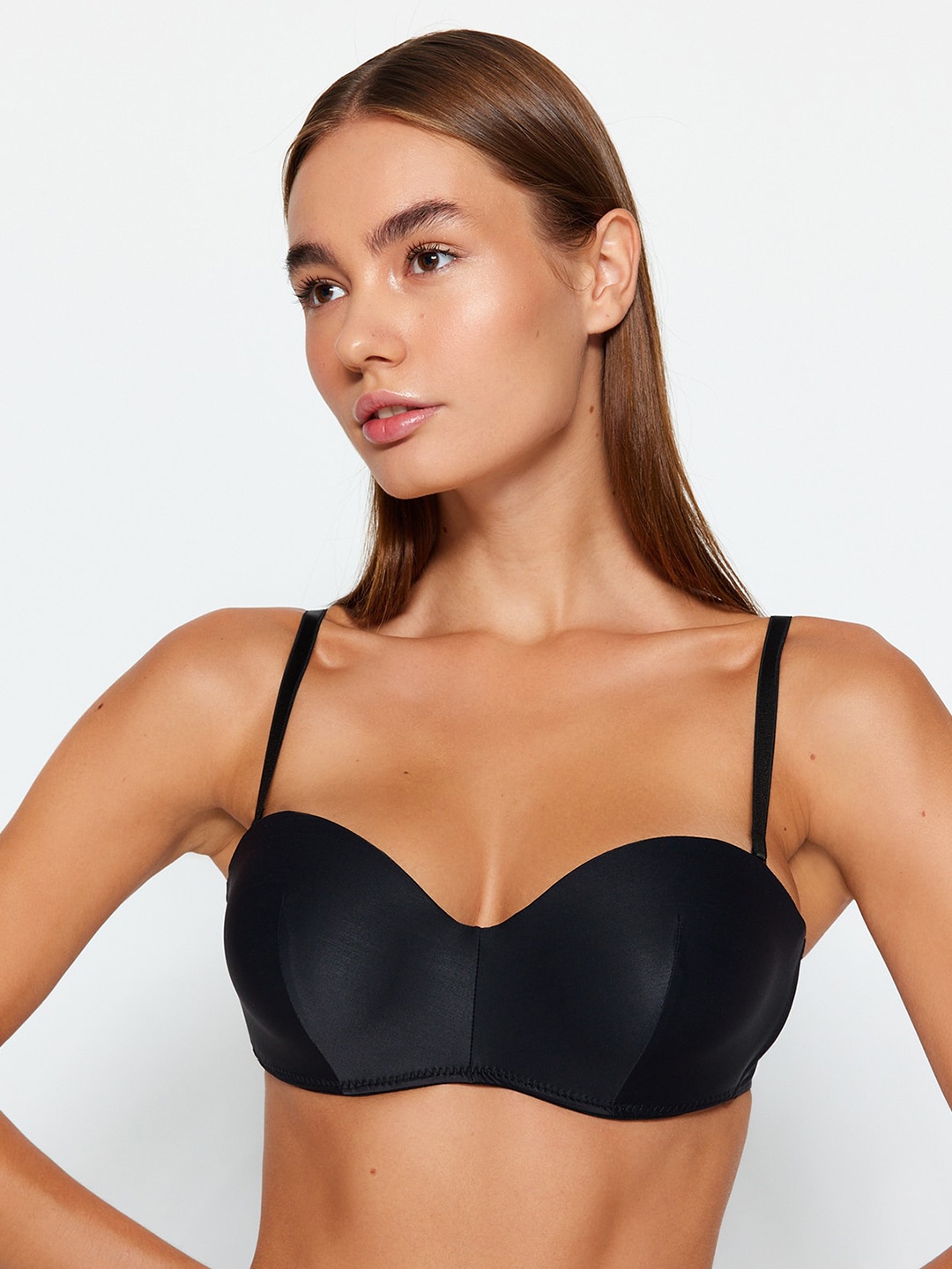 

Trendyol Full Coverage Underwired Lightly Padded Everyday Bra With All Day Comfort, Na