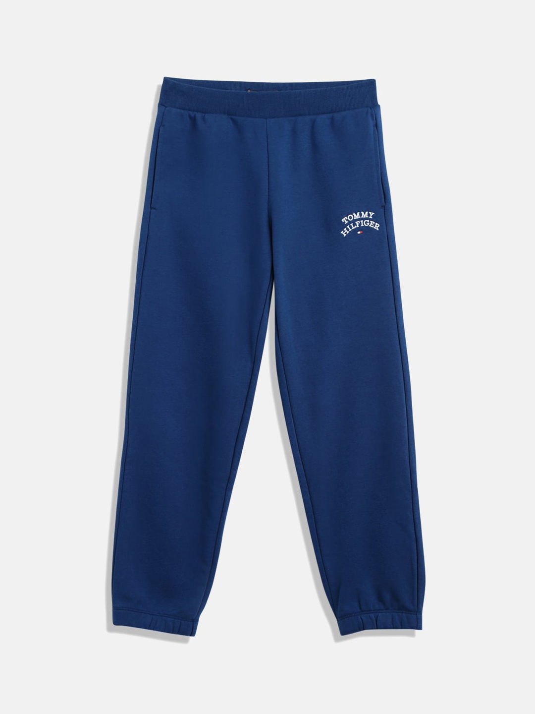 

Tommy Hilfiger Boys Brand Logo Printed Cotton Joggers, Blue