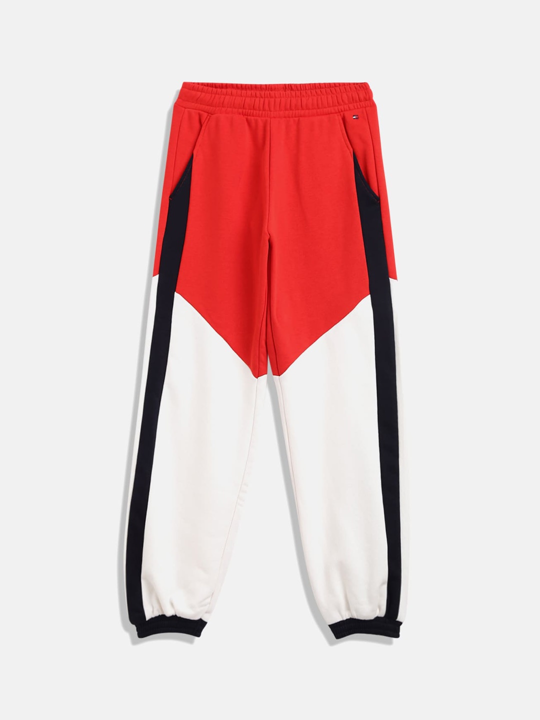 

Tommy Hilfiger Girls Colourblocked Cotton Joggers, Orange