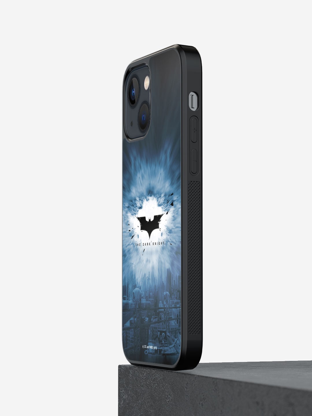 

macmerise The Dark Knight Printed iPhone 13 Phone Bumper Case Cover, Blue