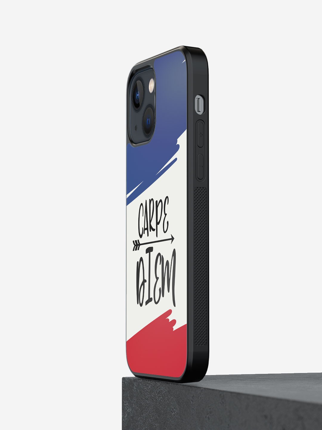 

macmerise Carpe Diem Printed iPhone 13 Mini Phone Bumper Case Cover, Black