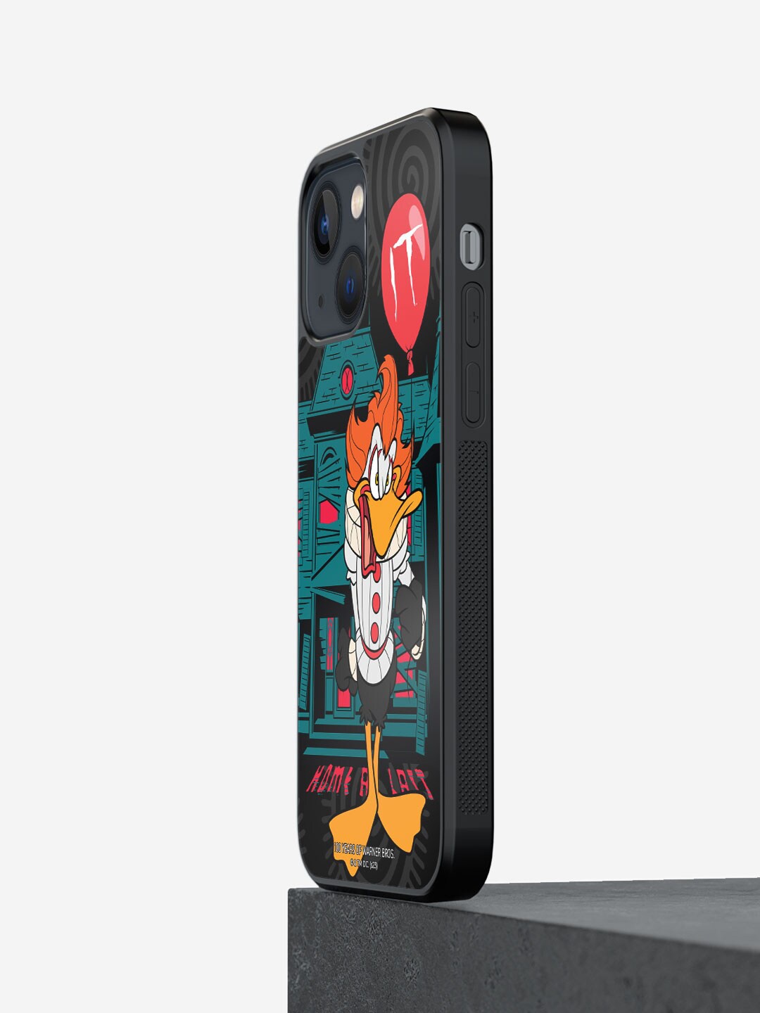 

macmerise Daffy Home At Last Printed iPhone 13 Mini Phone Bumper Case Cover, Black