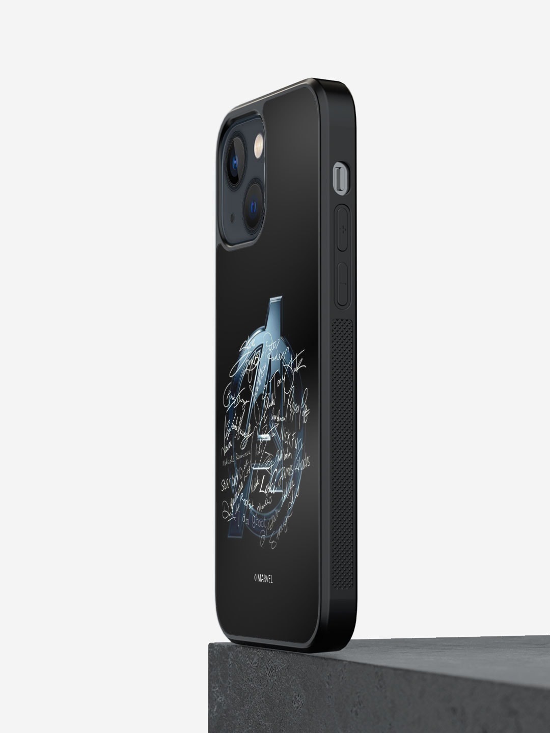 

macmerise Avengers Nostalgia Printed iPhone 13 Mini Phone Bumper Case Cover, Black