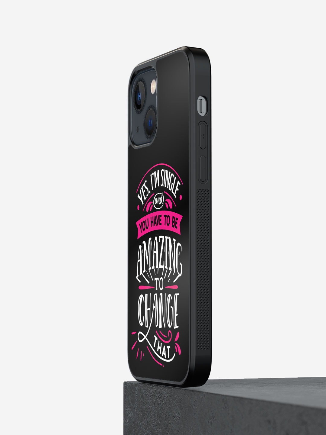 

macmerise Amazingly Single Printed iPhone 13 Mini Phone Bumper Case Cover, Black