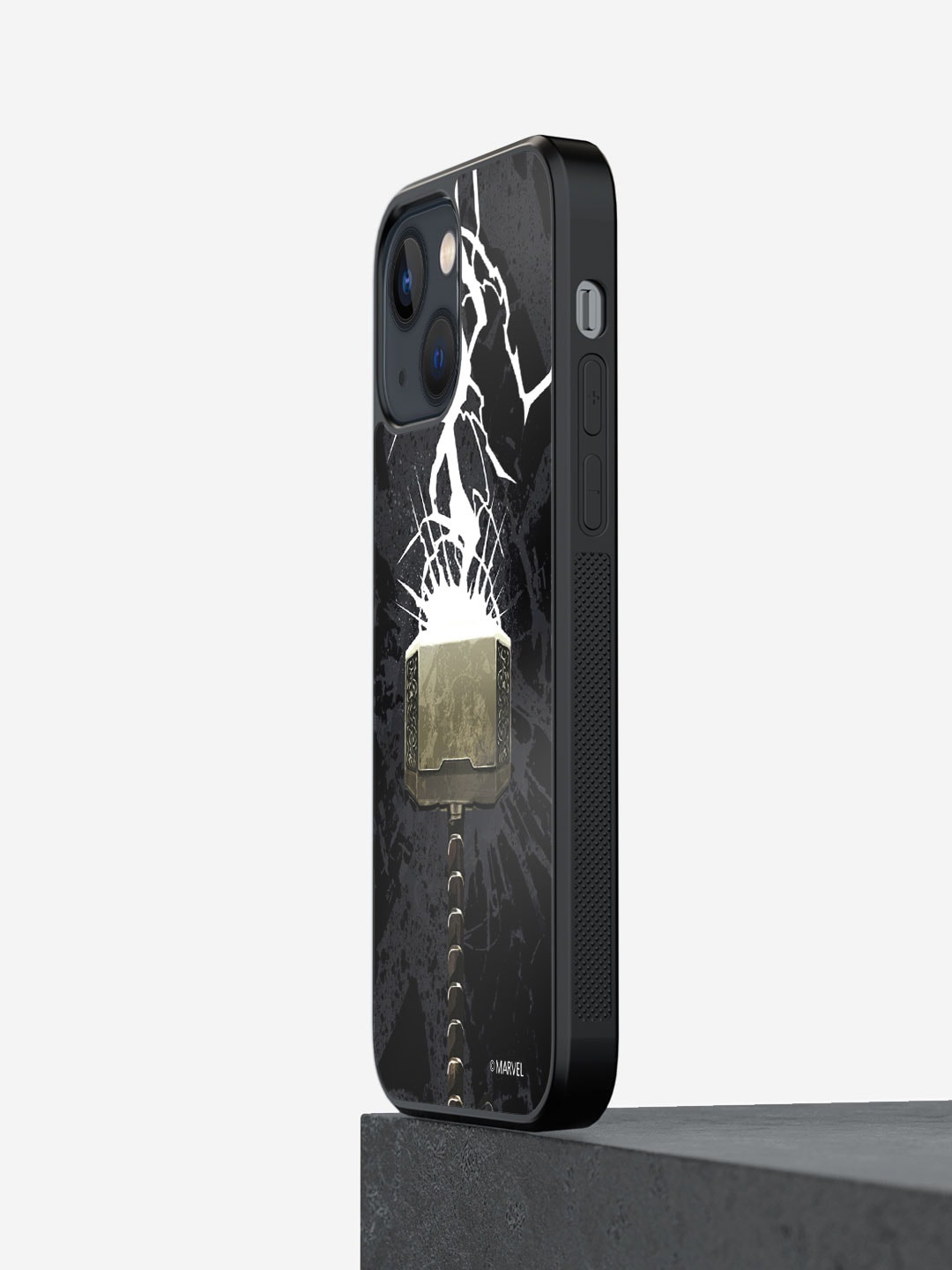 

macmerise The Thunderous Hammer Printed iPhone 13 Phone Bumper Case Cover, Black