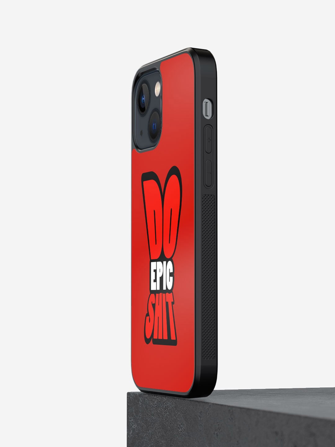 macmerise Do Epic Shit Printed iPhone 13 Mini Bumper Case Cover, Red