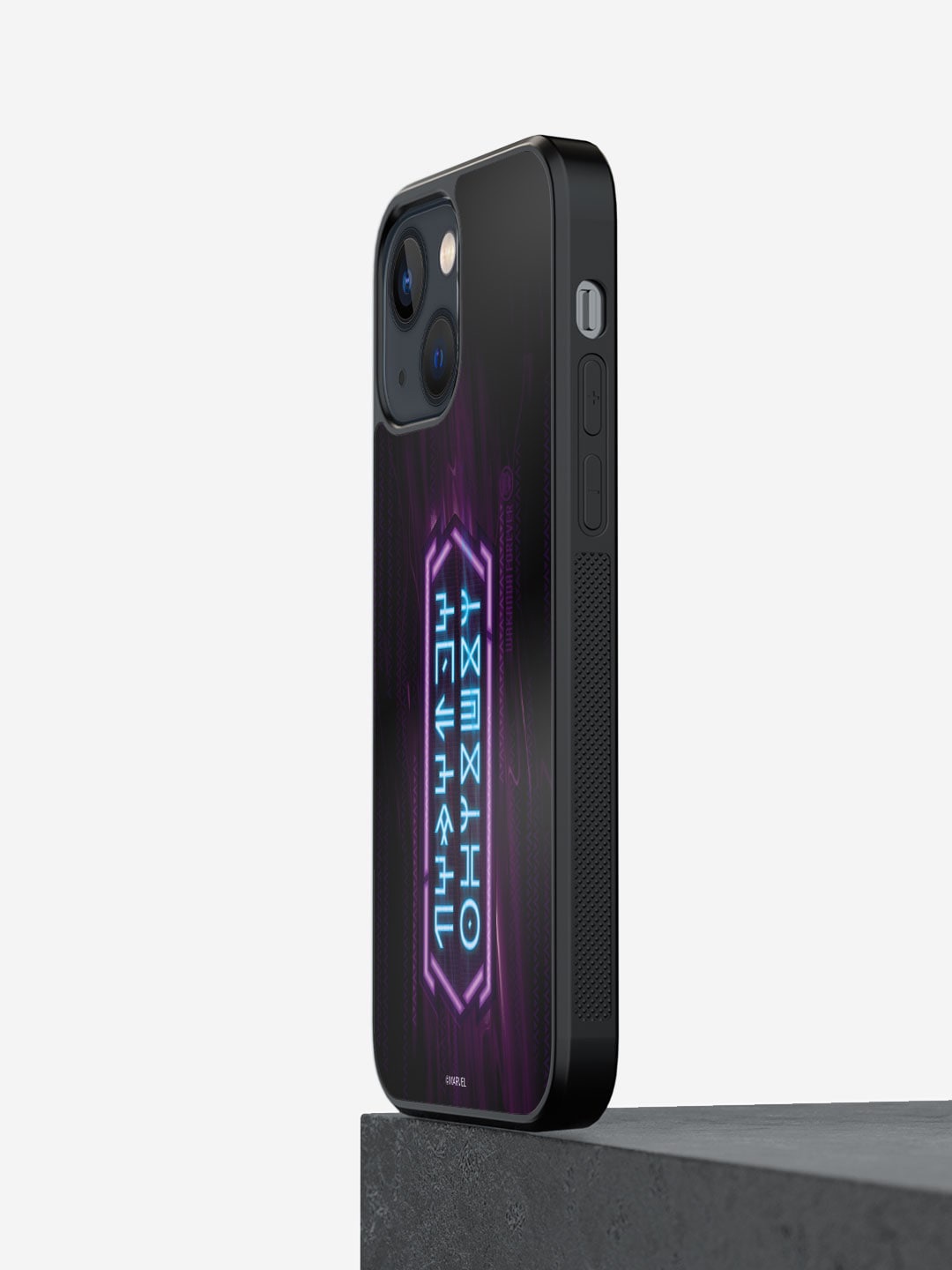 

macmerise Typography Printed iPhone 13 Phone Bumper Case Cover, Black