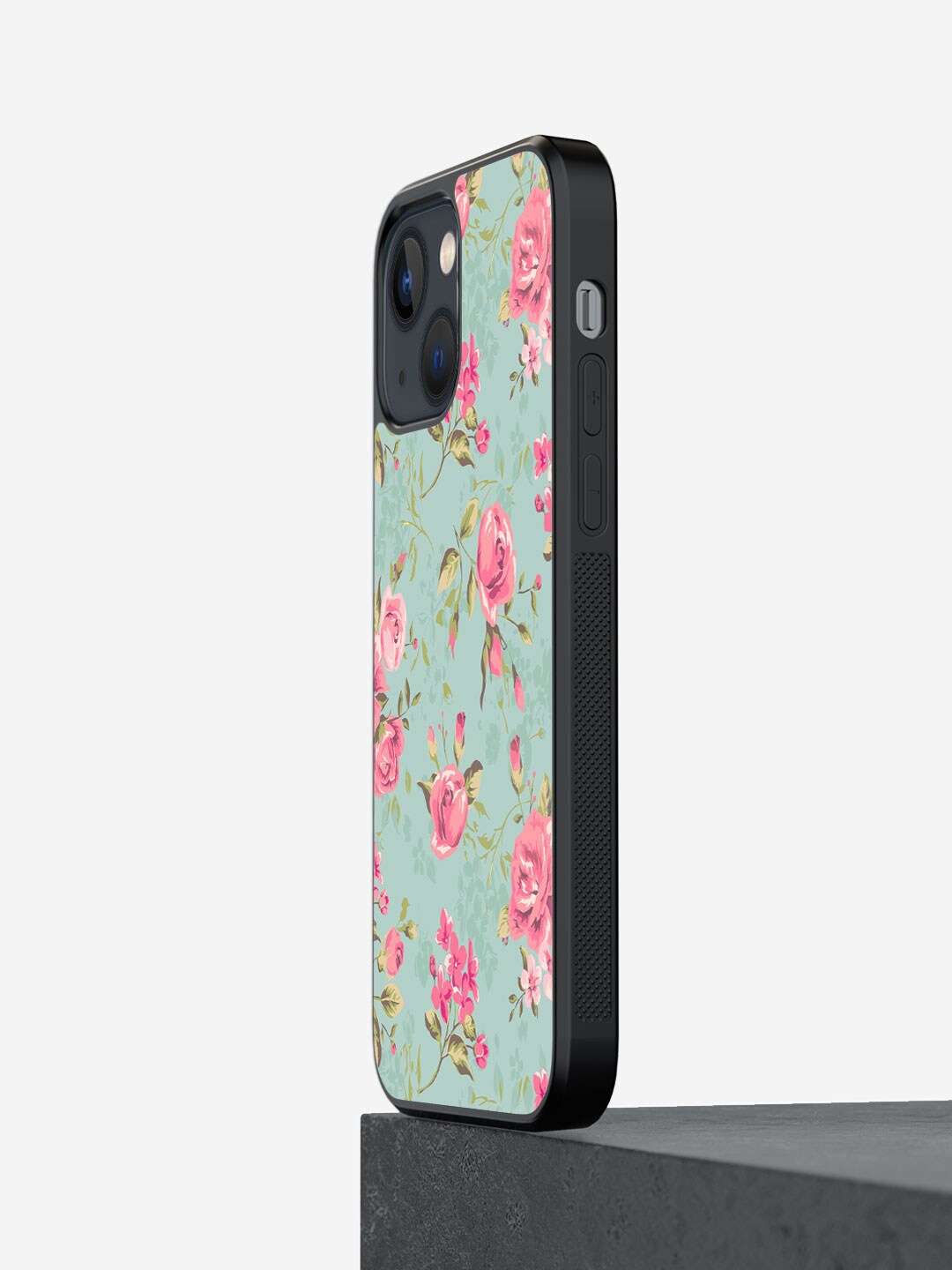 

macmerise Flowers Printed iPhone 13 Phone Bumper Case Cover, Green