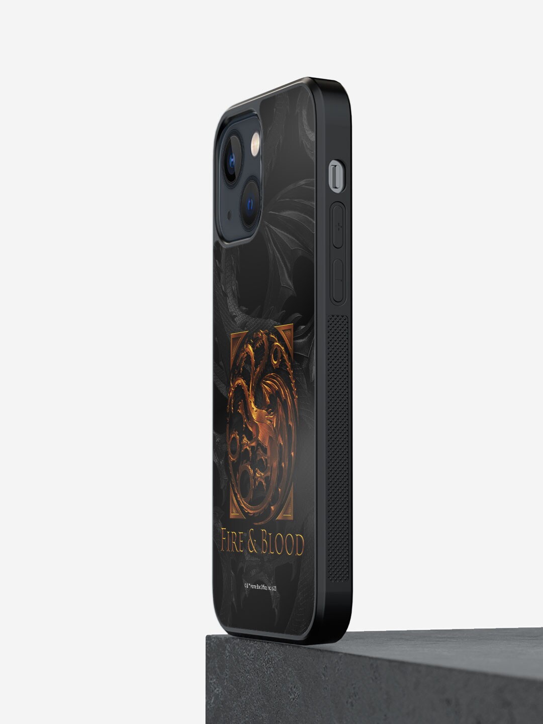 

macmerise Fire & Blood Printed iPhone 13 Mini Phone Bumper Case Cover, Black