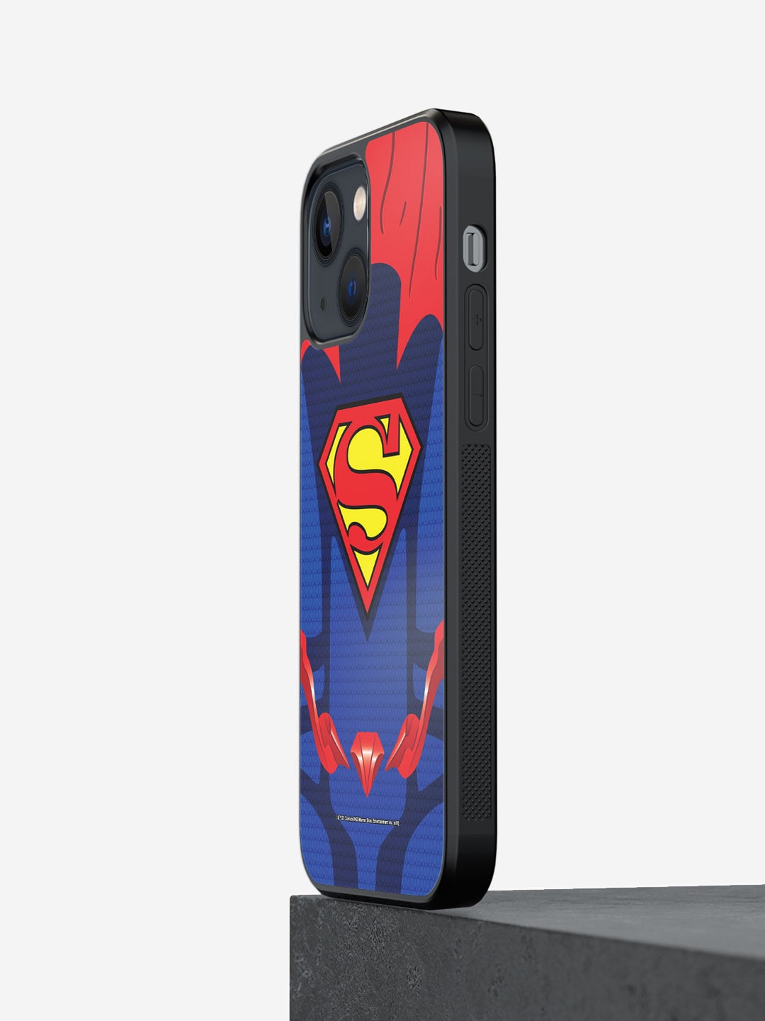 

macmerise Suit Up Superman Printed iPhone 13 Phone Bumper Case Cover, Blue