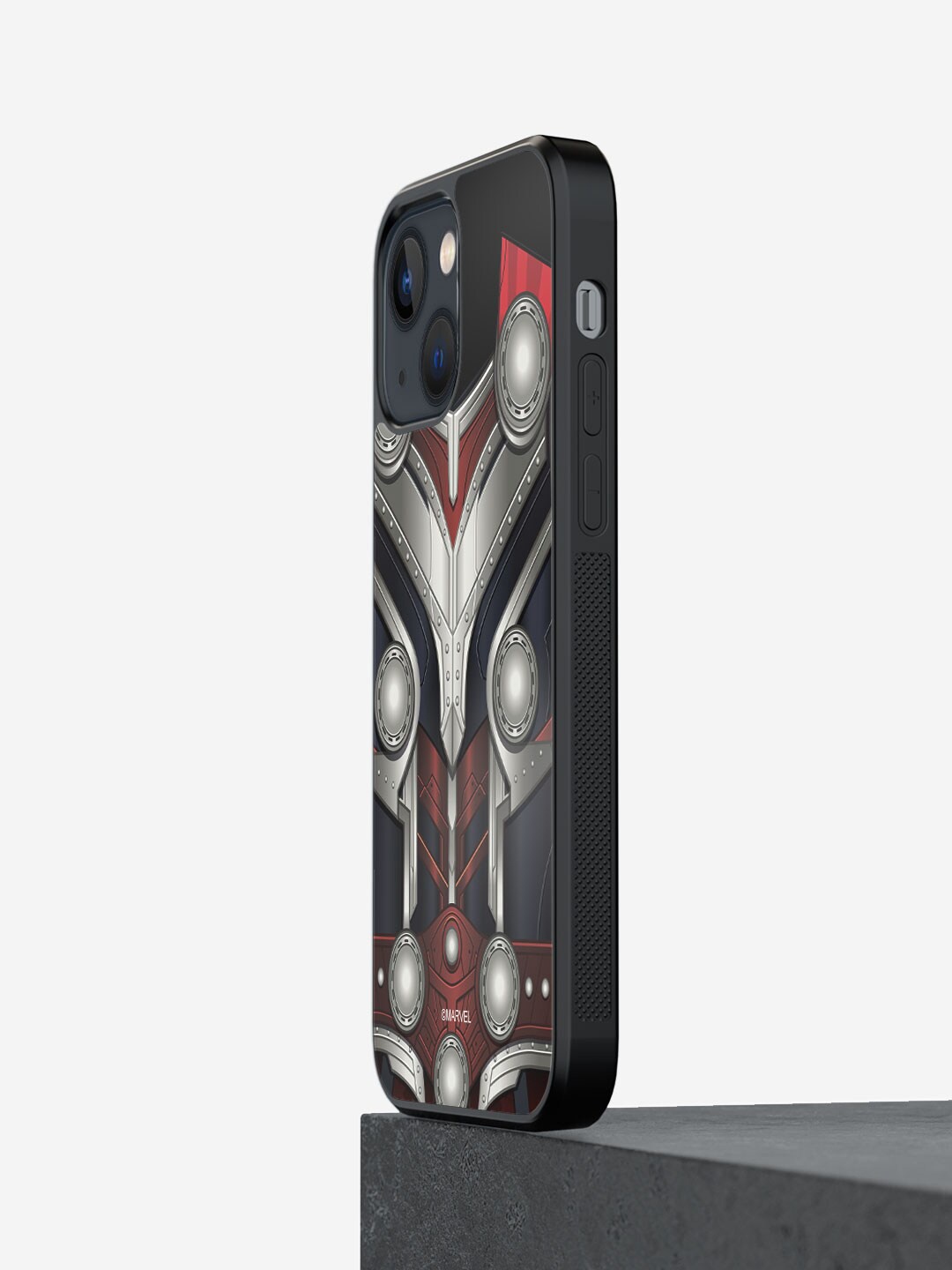 

macmerise Suit Up Mighty Thor Printed iPhone 13 Phone Bumper Case Cover, Black