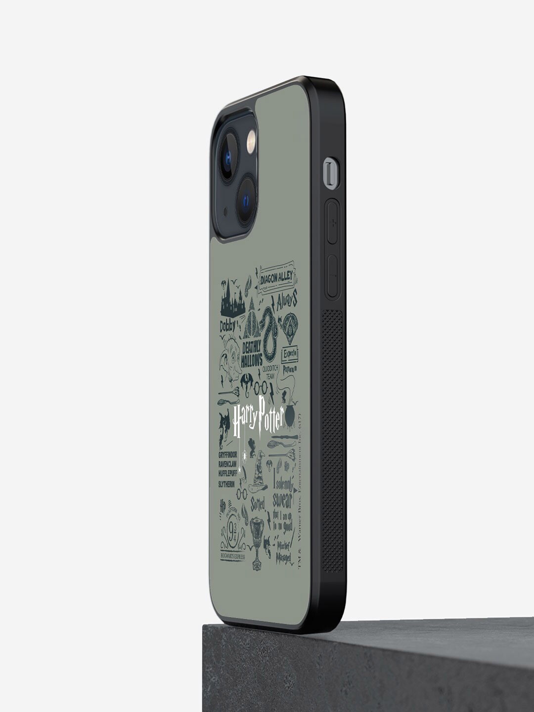 

macmerise Harry Potter Infographic Printed iPhone 13 Mini Phone Bumper Case Cover, Grey